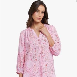 NYDJ Pink Patterned Blouse